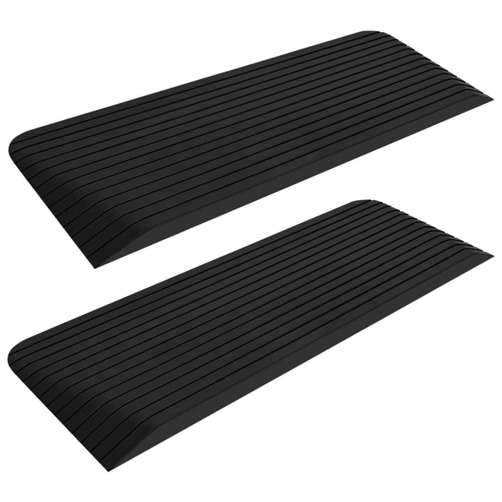 vidaXL 2X Schwellenrampe Türschwellenrampe Motorrad Auto Rollstuhl Rampe Bordsteinrampe Gummirampe A