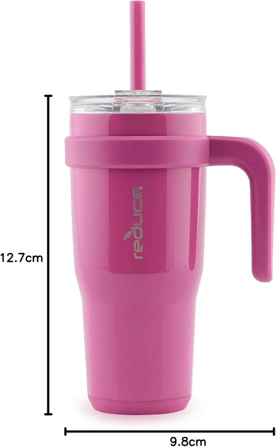 Reduce OG Sangria Becher mit Griff, vakuumisolierter Edelstahl-Reisebecher mit Trinkdeckel und Stroh