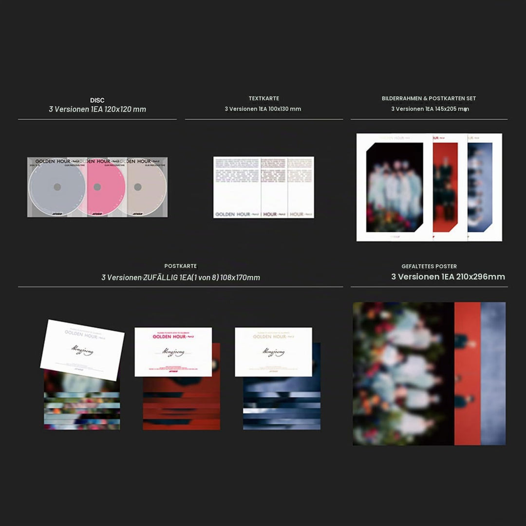 ATEEZ - 11th Mini Album [GOLDEN HOUR : Part.2] (DIARY Ver.) Photobook + Logo Sticker + Ornament + Ph