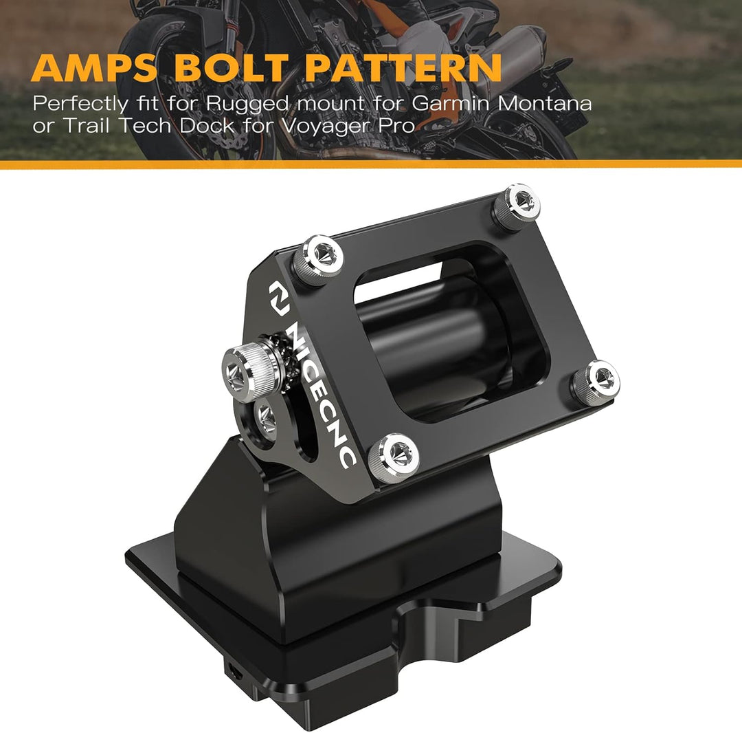 NICECNC Schwarz GPS Mount Einstellbarer GPS Mount Halter Ständer Compatible with Husqvarna Norden 90