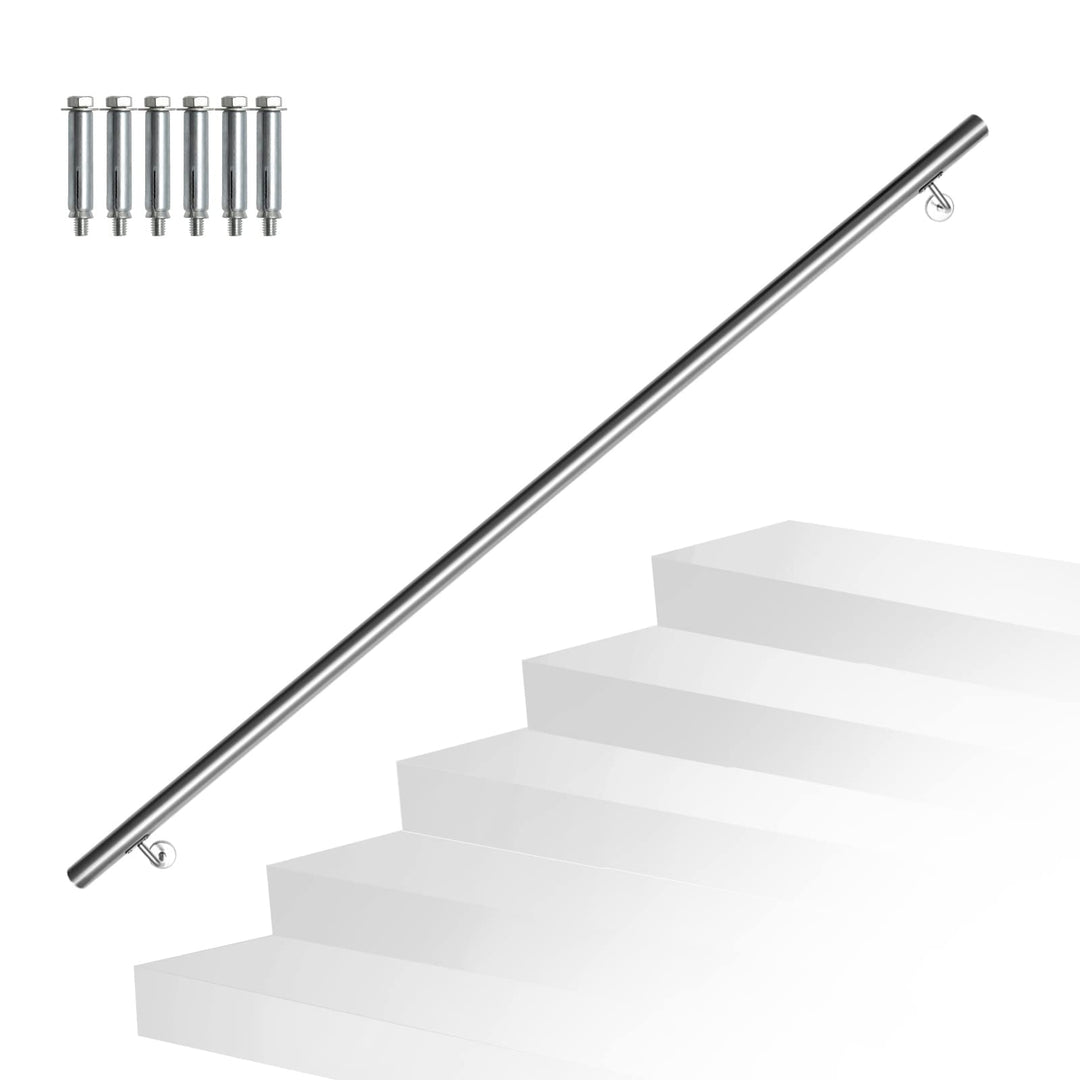 Randaco Edelstahl Handlauf Treppengeländer Geländer Wandhandlauf Wand Treppe inkl. Wandhalterung und