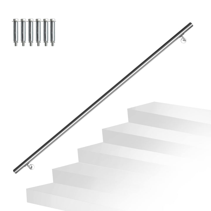 Randaco Edelstahl Handlauf Treppengeländer Geländer Wandhandlauf Wand Treppe inkl. Wandhalterung und