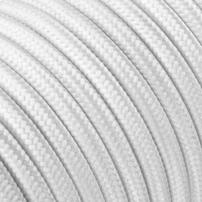ledscom.de Stoffkabel, 3m, weiss, 2 x 0,75 mm², H03VV-F Textilummantelung, 10 Stk.