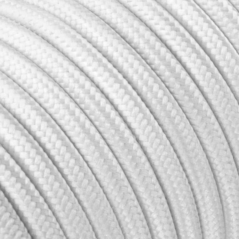 ledscom.de Stoffkabel, 3m, weiss, 2 x 0,75 mm², H03VV-F Textilummantelung, 10 Stk.