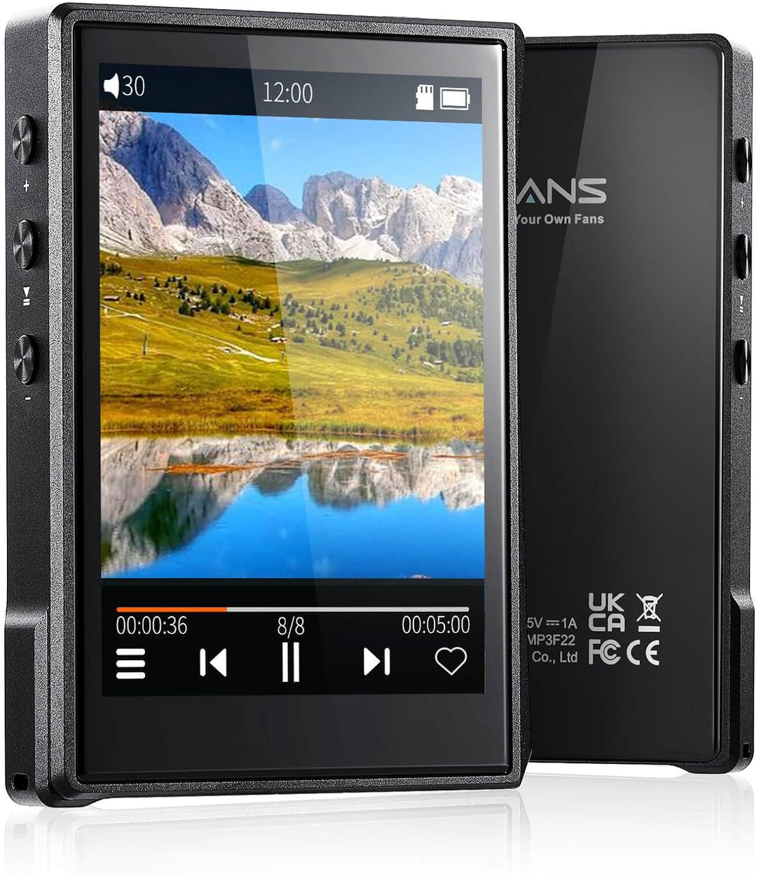 Surfans HiFi MP3 Player mit Bluetooth: F22 Full Touch Lossless Musikplayer - Tragbarer High Resoluti