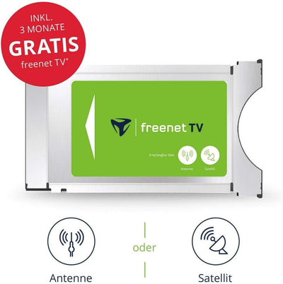 freenet TV 89001 CI+ TV Modul für Antenne DVB-T2 HD, mit 3 Monaten gratis inkl. 3 Monate freenet