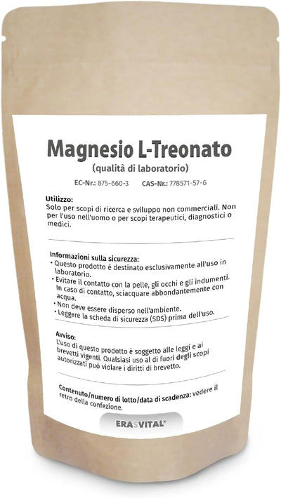 Magnesium L-Threonat - 99,6% Reinheit ±0,9, 8% Magnesiumgehalt - Hochreines Pulver für Forschung und