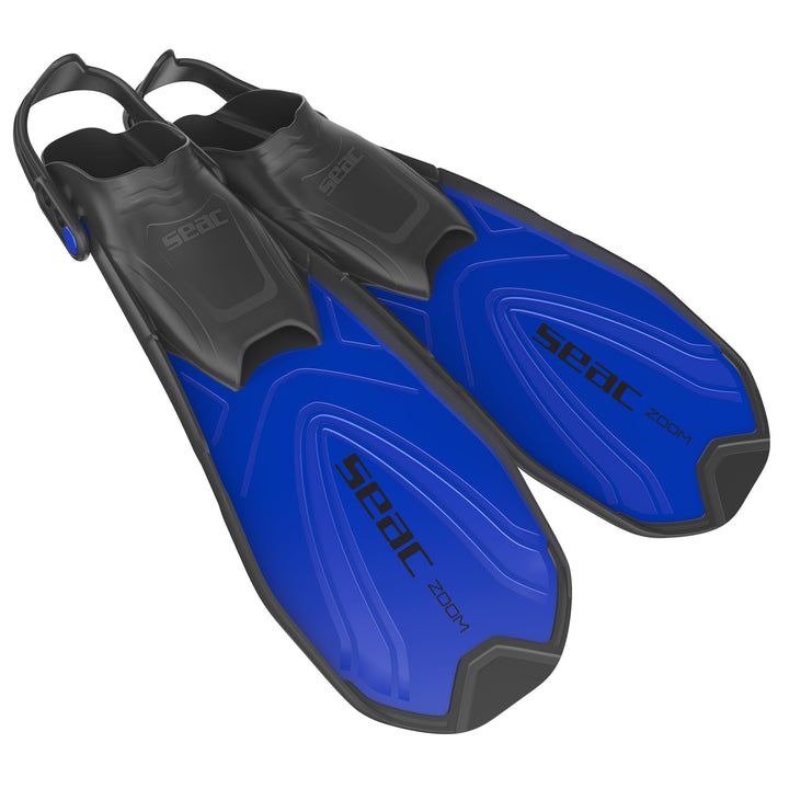 SEAC Zoom Erwachsene und Kinder Kurze Flossen zum Schwimmen und Schnorcheln 32-35 blau, 32-35 blau