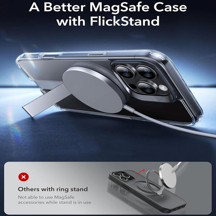Verco Handyhülle für iPhone 14 Pro Hülle, Kompatibel mit Magsafe Metall Ständer Magnetisch Kamerasch