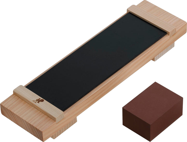 MIYABI Basis Kit mit Sockel aus Hinokiholz für verschiedene Schleifsteine und Schleifstein