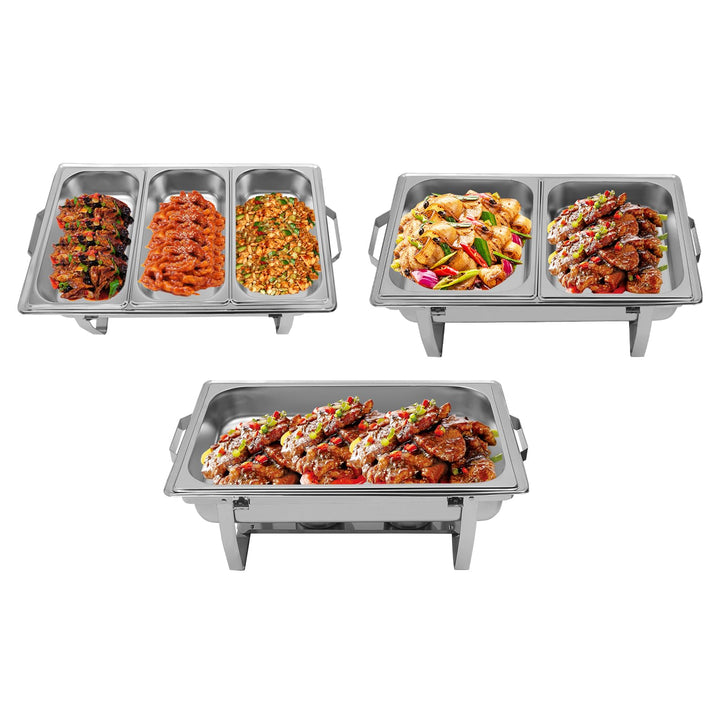 Buffetwärmer, Food Warmer, Edelstahl Warmhaltebehälter Wärmebehälter Speisewärmer Buffet, Chafing-Di