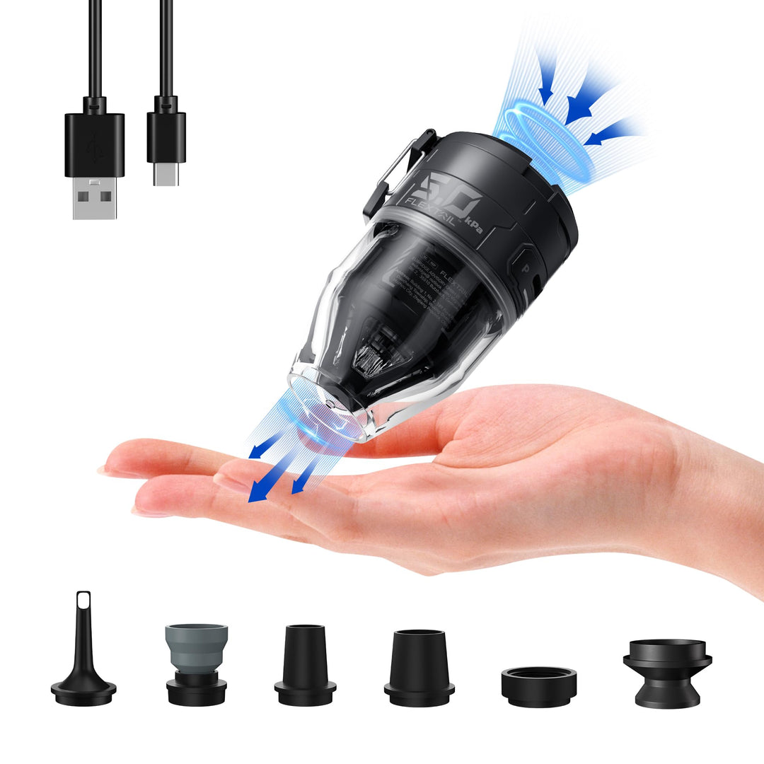 FLEXTAILGEAR MAX Pump 3 Tragbare Luftpumpe, 5,0 kPa, Beleuchtung, USB-Aufladung zum Aufblasen und En