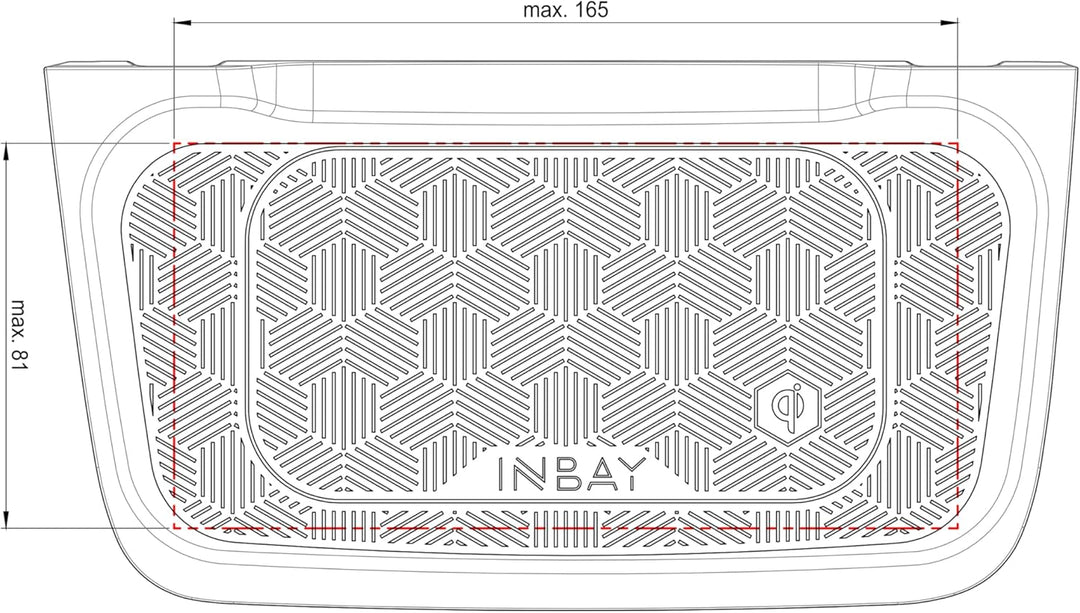 Inbay 241023-54-1 Qi-Smartphone Ablagefach kompatibel mit BMW F30 3er/4er Serie
