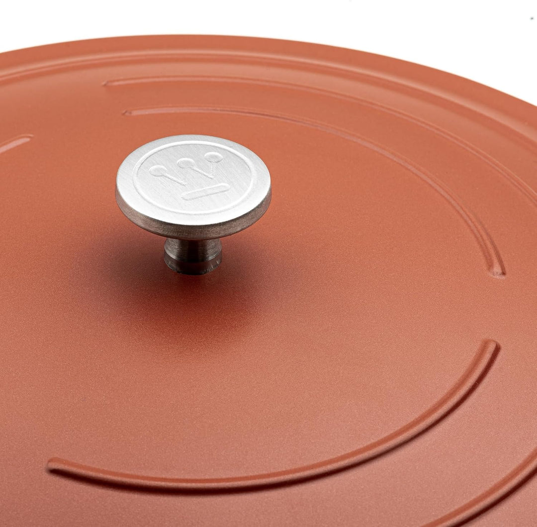 Westinghouse PERFORMANCE SERIES Wok Pfanne mit Deckel, Beschichtete Pfanne 28 cm mit Edelstahl-Griff