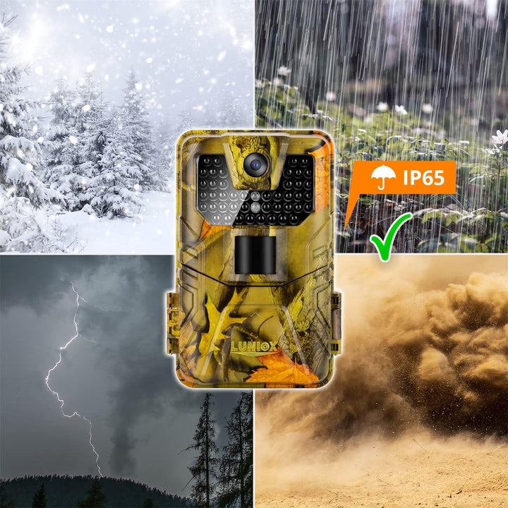 LUNIOX VC36 Wildkamera Fotofalle 36MP inkl. 16GB SD-Karte, 2.7k Foto- und Videoauflösung, mit Bewegu