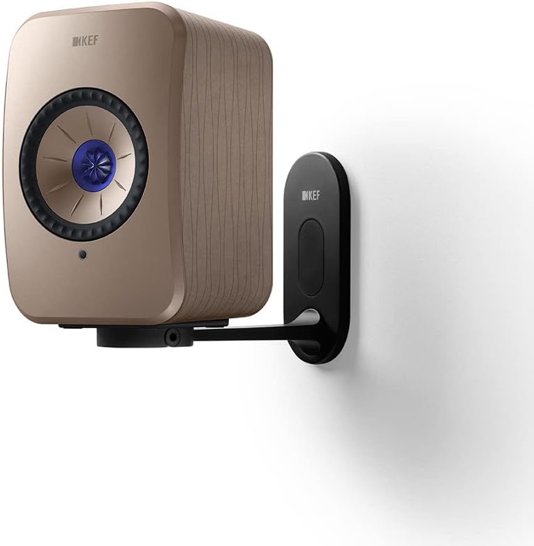 KEF LSX B1 Lautsprecher Wandhalterung Schwarz, Paar | schwenkbar | neigbar | versteckte Kabelführung