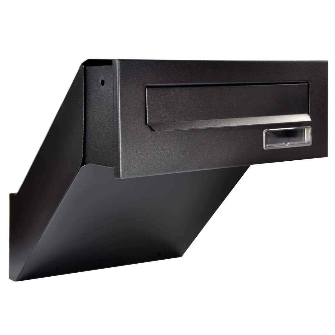 Mauerdurchwurf Briefkasten Schwarz Matt Einbaubriefkasten Durchwurf Briefkasten, Schwarz Matt