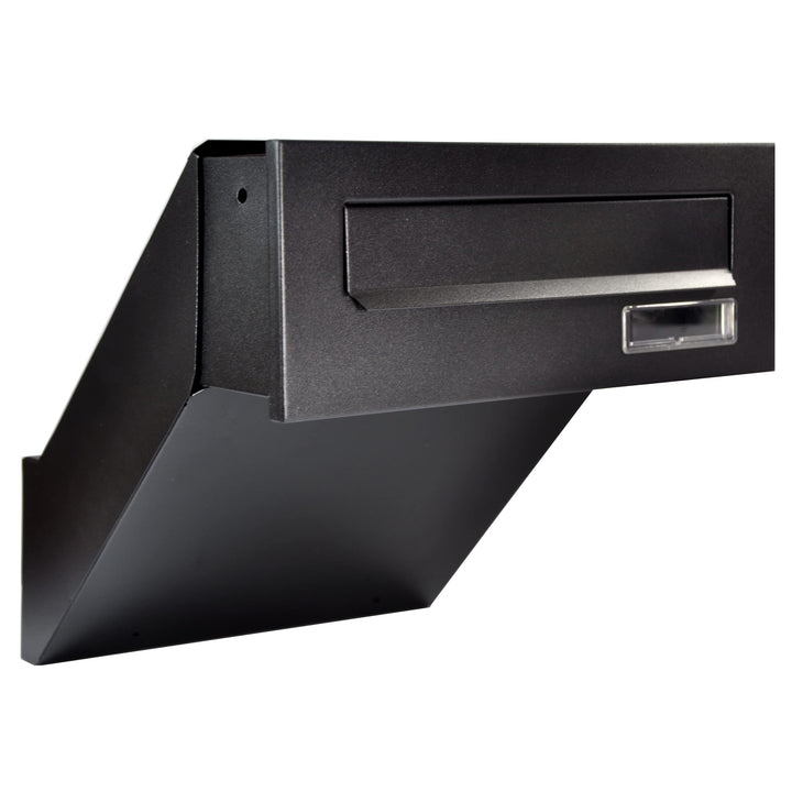 Mauerdurchwurf Briefkasten Schwarz Matt Einbaubriefkasten Durchwurf Briefkasten, Schwarz Matt