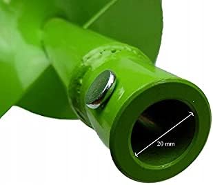 WERHE® Profi Bohrer VollStahl, Erdbohrer für bohrmaschine 40 mm extrem robust mit Hex Adapter - Pfah