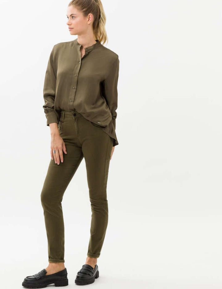 BRAX Damen Style Shakira Winter Dream Hose 25W / 32L Olive, 25W / 32L Olive