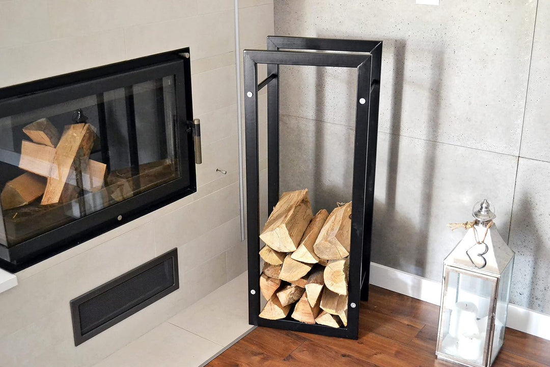 Dekorativer Kaminholzständer Brennholzhalter Kaminholz Ablage Kamin Holzständer für Innen- oder Auss