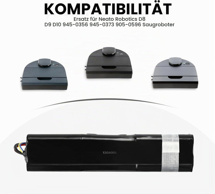 ANTIEE 6500mAh Robot Ersatz Akku für Neato Robotics D8 D9 D10 945-0356 945-0373 905-0596 205-0023 20
