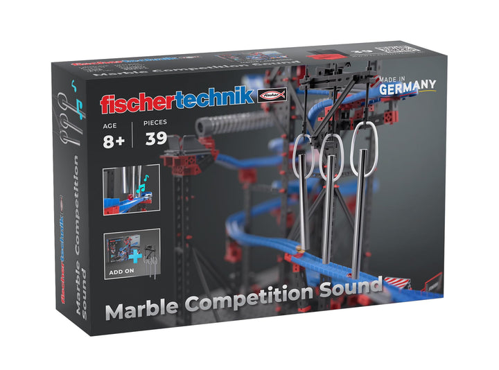 fischertechnik Marble Competition Sound 571899 – Murmelbahn-, Kugelbahn-Erweiterung, 3 Klangröhre, a