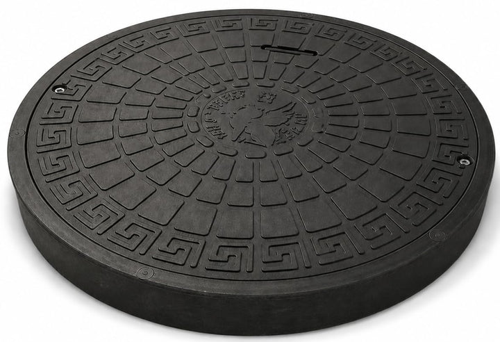 BABYLONPLAST Schachtabdeckung, Schachtdeckel DN615/730, 50 kN - Hochbelastbarer Kunststoff Kanaldeck