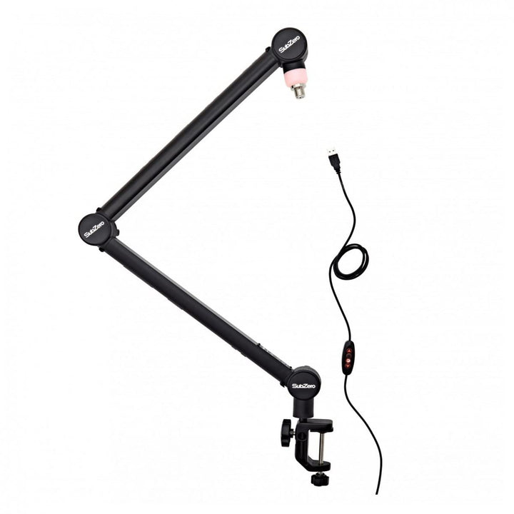 SubZero Studio-Mikrofonarm mit LED-Licht - Max. Belastung 2KG