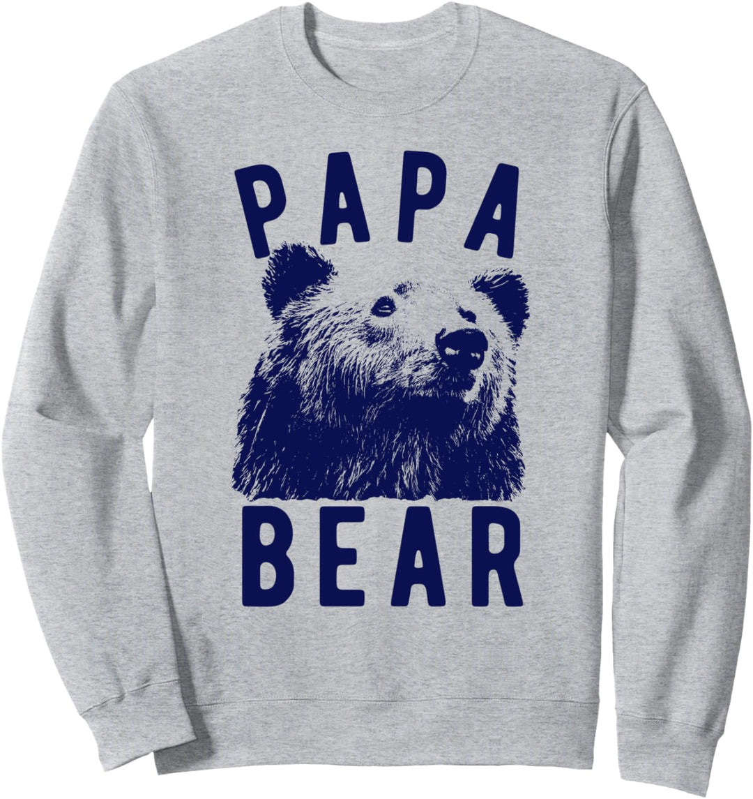 Papa Bear Shirts for Men Funny Dad Father's Day Gift Grandpa Sweatshirt