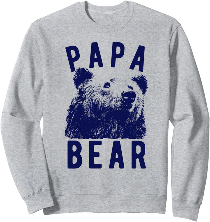 Papa Bear Shirts for Men Funny Dad Father's Day Gift Grandpa Sweatshirt