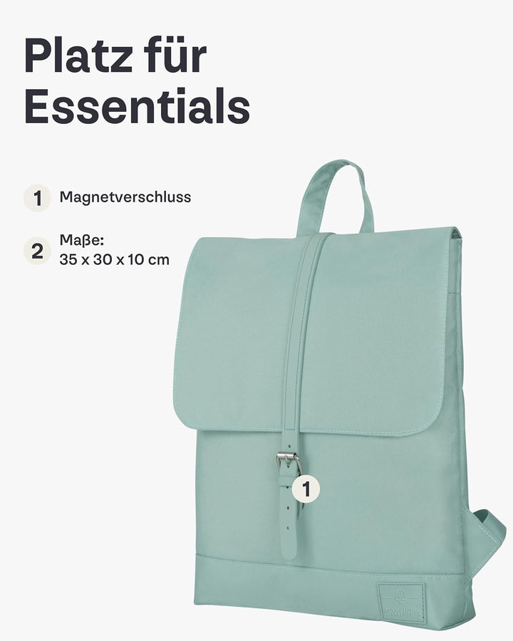 Johnny Urban Rucksack Damen - Mia - Schlanke Tasche mit Laptopfach - Aus Recyceltem PET - 7L - Wasse