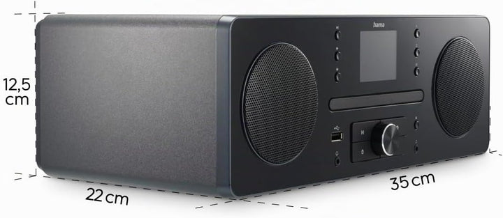 Hama Digitalradio DR1560CBT, DAB+/FM/CD/Bluetooth® RX, Schwarz