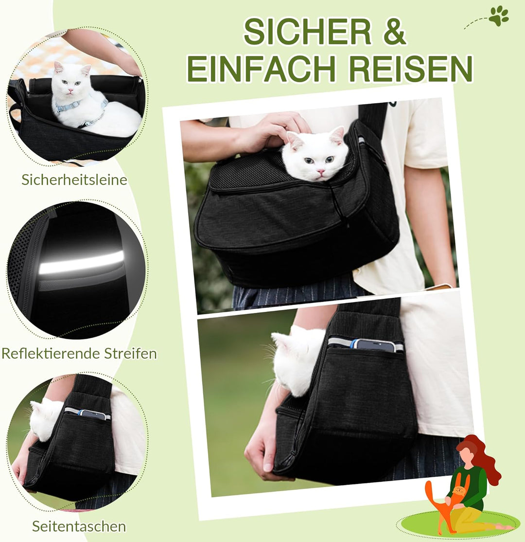 ALLSOPETS Hundetasche Tragetuch Hund Schultertasche Katzentragetasche Haustiere Tasche für Katzen un