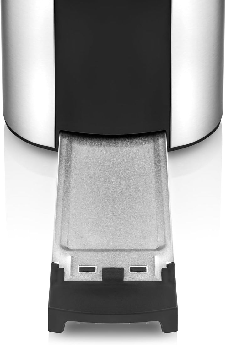 ZEEGMA TOSTEE CHEF 4-Scheiben-Edelstahl-Brottoaster, Brötchenhalter, 1500 W, Auftauen, Aufwärmen & S