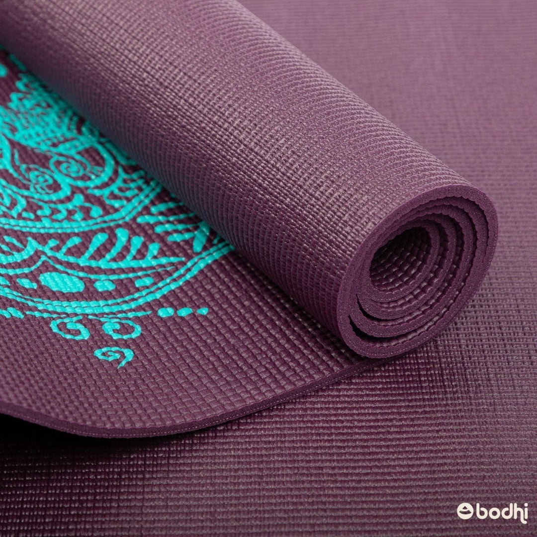 Yogamatte LEELA COLLECTION, viele Farbkombinationen und Design-Prints, Sticky Mat, leichte PVC-Matte