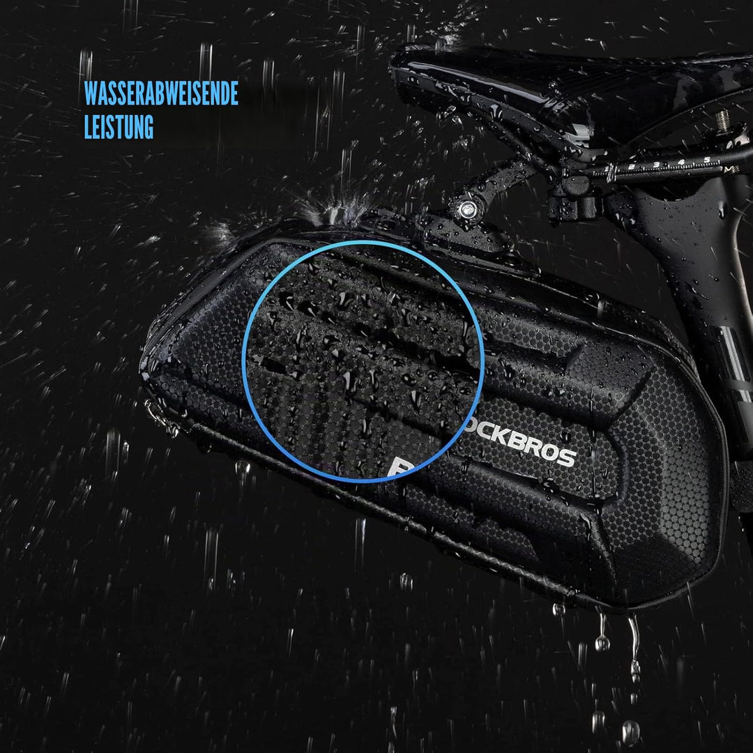 ROCKBROS Fahrrad Satteltasche Fahrradtasche Wasserabweisend 3D Hard Shell Fahrradsitz Tasche mit Sch