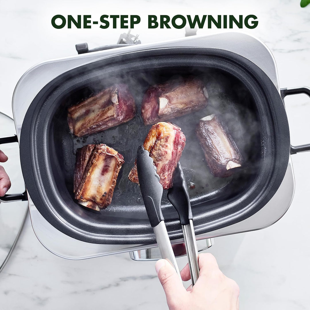 GreenPan Slow Cooker, 6 Liter, PFAS-frei, Schwarz Slow Cooker Schwarz