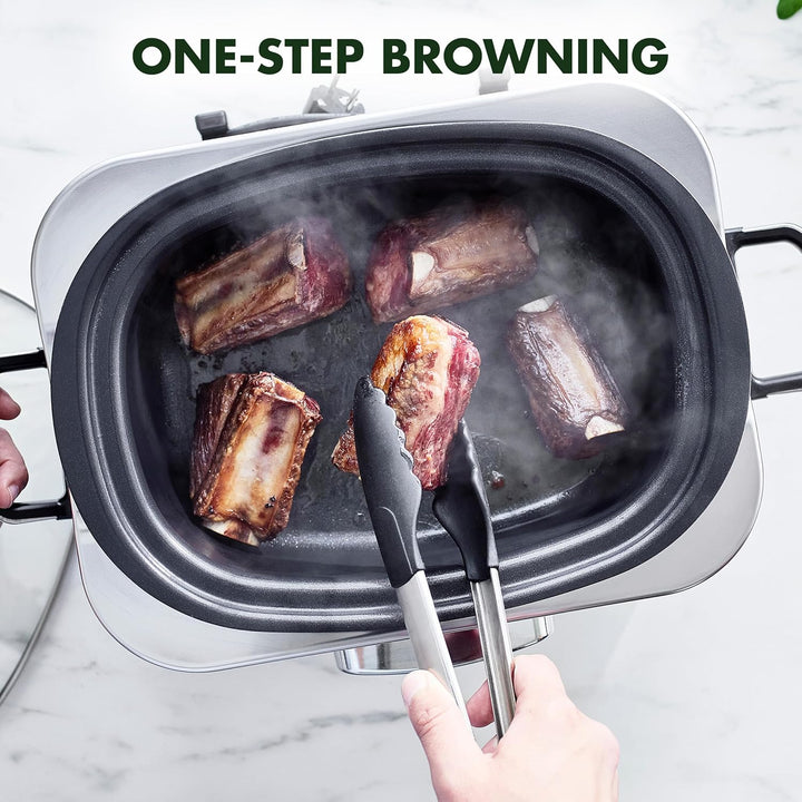 GreenPan Slow Cooker, 6 Liter, PFAS-frei, Schwarz Slow Cooker Schwarz