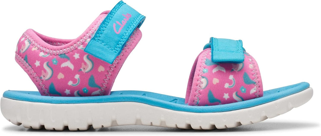 Clarks Mädchen Surfingtide KSandale 29 EU Knallpink Hot Pink, 29 EU Knallpink Hot Pink