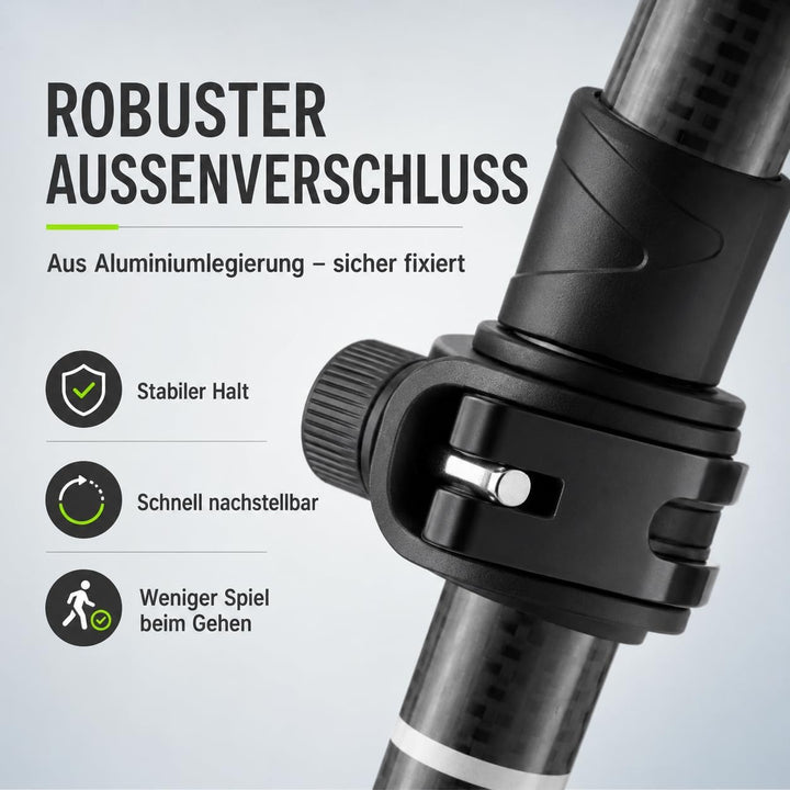 Trekkingstöcke Carbon Ultraleicht 169 g, Teleskop Wanderstöcke 63–135 cm | Teleskop Wanderstöcke 63–
