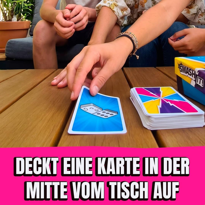 ATM Gaming Smash It – Kartenspiel für Familie und Freunde – Schnell und Verrückt – 2 bis 8 Spieler –