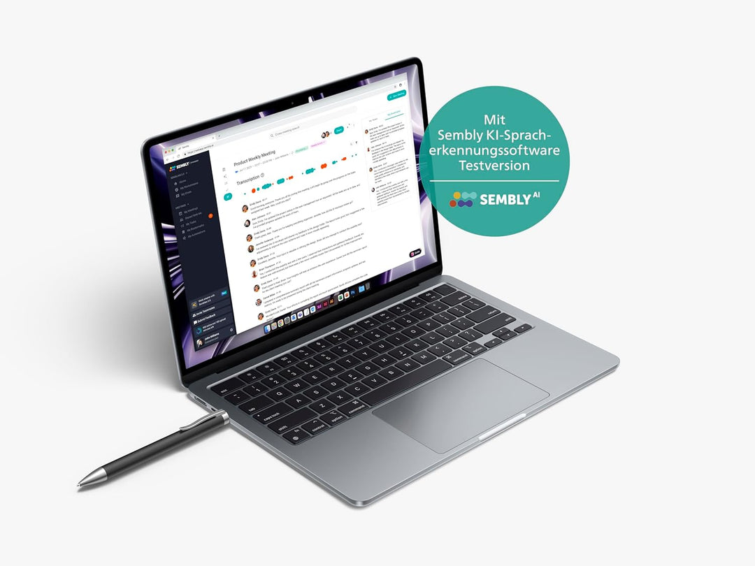 DVT1600 Philips VoiceTracer Audiorecorder-Stift mit cloudbasierter Spracherkennung von Sembly