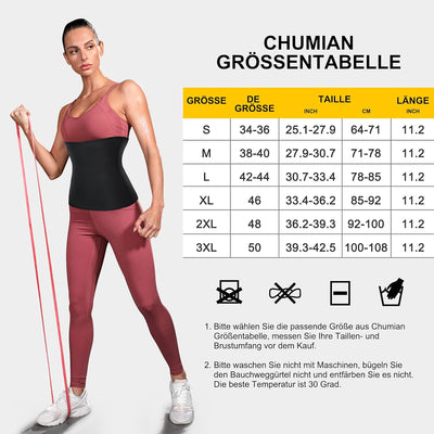 CHUMIAN Bauchweggürtel Damen Fitness Gürtel Sauna Sport Taillenformer Saunagürtel Schwitzgürtel zur