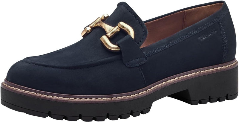 Tamaris Damen Slipper, Frauen Slip On,TOUCHit-Fussbett 37 EU Blau Navy, 37 EU Blau Navy