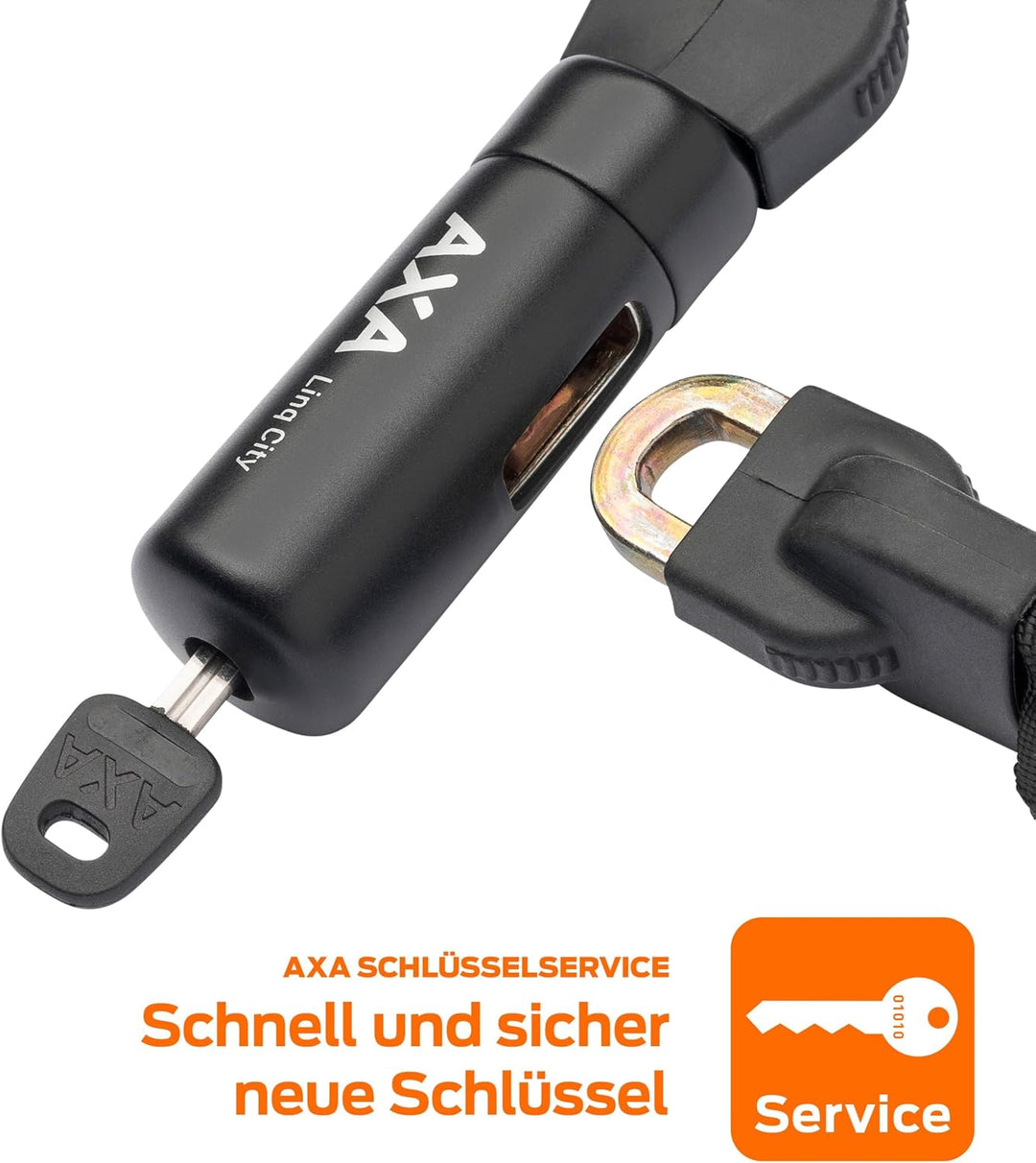 AXA Linq City 100 Kettenschloss – Länge 100 cm – Sicherheitsstufe 9 – Stahlglieder 7 mm – Fahrradsch
