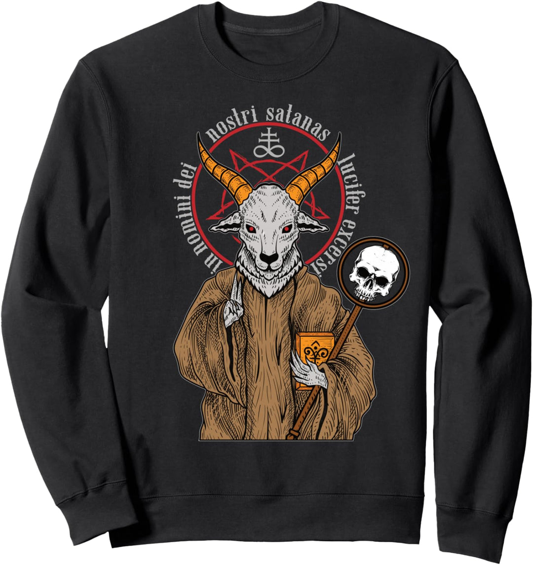 Baphomet Satan Antichrist Ziege Luzifer 666 Okkult Teufel Sweatshirt