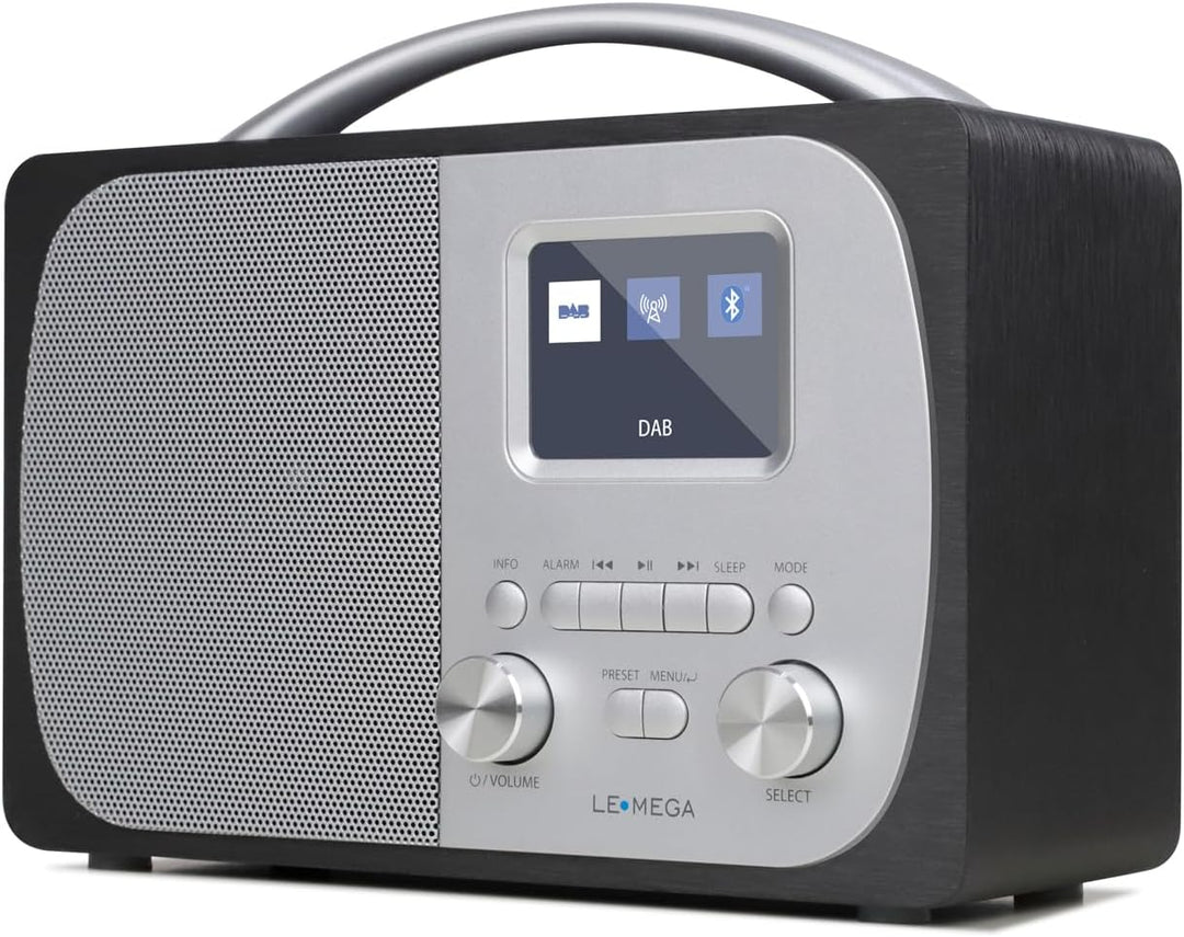 LEMEGA DR5 Tragbares DAB/DAB+ Digitalradio,Radio Holz mit Bluetooth,UKW-Radio für die Küche oder das
