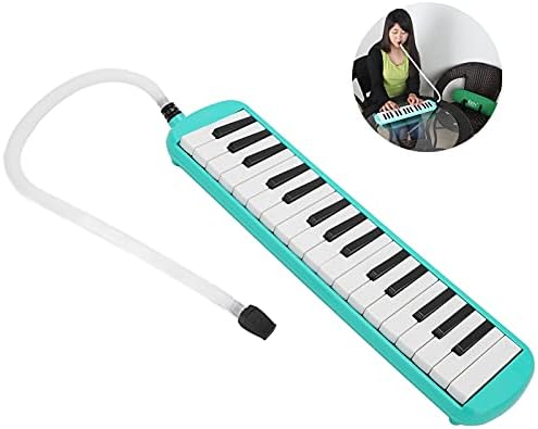 32 Tasten Air Piano Keyboard Melodica Instrument mit Kurzem Mundstück Weiche Blasrohr-Tuch-Tragetasc