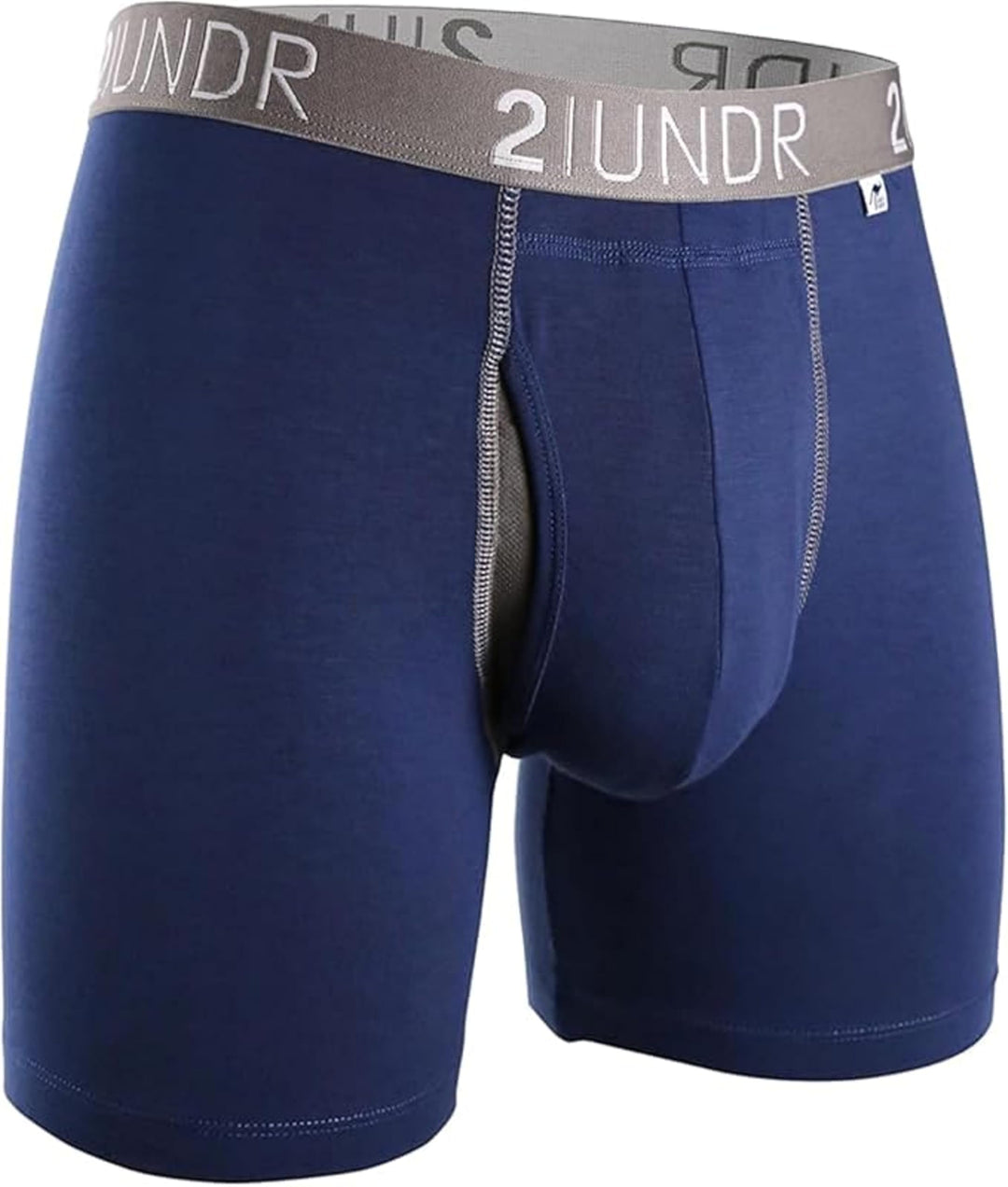 2UNDR Herren-Boxershorts Swingshift. S Marineblau/Grau, S Marineblau/Grau
